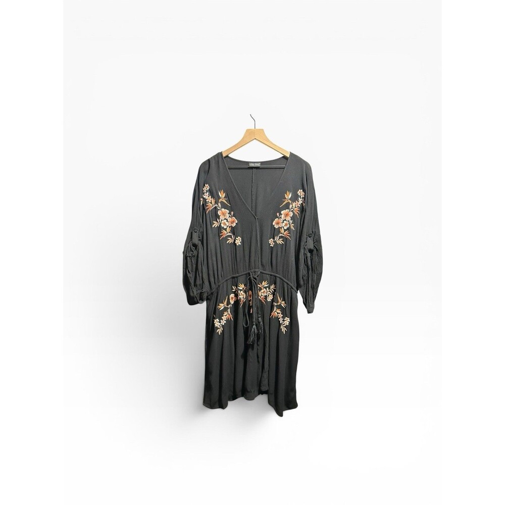 City Chic Seville Dress Women’s 20 Bohemian Tunic Embroidered Lagenlook Flowy
